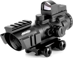 AOMEKIE Šautuvo optinis taikiklis 4 x 32 mm su 20 mm/22 mm bėgeliu Airsoft Raudonasis taškas Visor Sight Raudonasis taškas Visor skirtas medžioklei Airsoft ir arbaletui