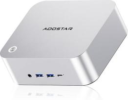 AOOSTAR "Maco" mini kompiuteris "Ryzen 7 H 255" (iki 4,9 GHz), 24GB DDR5 RAM, 1 TB M.2 SSD, mini stalinis kompiuteris W11 Pro Radeon 780M/OCuLink/2xUSB4/2x2,5G LAN/4K Quad Display/Fingerprint, skirtas žaidimams, mokyklai ir biurui