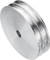 aprūpinimo žemėlapis V tipo skriemulys 10mm Bore 80mm OD Double Groove Aliuminio lydinio variklio veleno grąžtas 6mm PU formos diržas