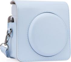 Apsauginis dėklas, suderinamas su "Fujifilm Instax Square SQ1" momentiniu fotoaparatu, PU odos kompaktiškas dėklas su reguliuojamu dirželiu per petį (mėlynas), mėlynas, formalus