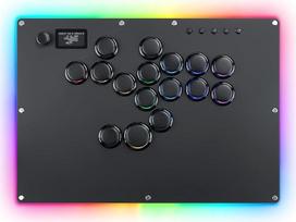 Arcade Fight Stick GK-16, visų mygtukų "Gamerfinger" su pasirinktinėmis RGB ir Turbo funkcijomis, arkadinis valdiklis, skirtas PC/PS4/PS3/Switch/Steam žaidimų klaviatūrai, palaiko "Hot Swap" ir SOCD