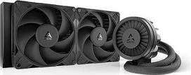 ARCTIC Liquid Freezer III Pro 280 - Kompiuterio aušinimas vandeniu, AIO CPU vandens aušintuvas, 2 x 140 mm, 38 mm radiatorius, PWM siurblys, VRM ventiliatorius, AMD AM5/AM4, Intel LGA1851/1700 kontaktinis rėmelis - juodas