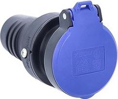 as - Schwabe Schweizer Kupplung Typ 23, 230 V / 16 A, Schwarz/Blau, Zum Anschrauben, IP55 Staub- & Strahlwassergeschützt