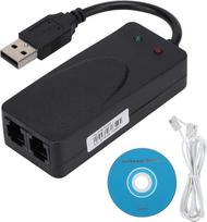 ASHATA faksimilinis modemas 56K, dviejų prievadų USB 2.0 56K išorinis faksimilinis modemas USB modemas, skirtas 98/2000/ME/XP/Vista/CE5.0/10/8.1/8/7, Plug & Play