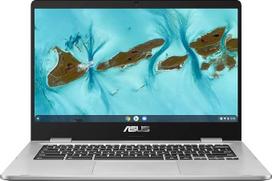 ASUS "Chromebook C424", 14 colių HD ekranas nuo atspindžių, "Intel Celeron N4020", "Intel UHD Graphics 600", "ChromeOS", "Qwertz" klaviatūra, sidabrinės spalvos, 8GB RAM, 64GB eMMC