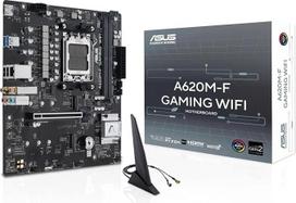 ASUS A620M-F Gaming WiFi pagrindinė plokštė, AMD mATX, DDR5, 2X M.2 PCIe 4.0, HDMI, 2,5GB Ethernet, USB 3.2 Gen 1 Type-A, SafeSlot Core+, Q-DIMM, Q-LED Core, Q-Slot, ASUS 5X Protection III, Armoury Crate