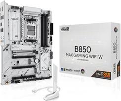 ASUS B850 MAX Gaming WiFi W Pagrindinė plokštė Socket AMD AM5 (Ryzen 9000, ATX, DDR5 atmintis, PCIe 5.0, WiFi 6E, BIOS Flashbacj, CEC Tier II, balta)