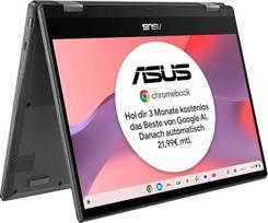 ASUS Chromebook Flip CM1 nešiojamasis kompiuteris | 14 colių Full HD 16:9 IPS jutiklinis ekranas | MediaTek Kompanio 510 | 8GB RAM | 128GB eMMC | ARM G52 MC2 | ChromeOS | QWERTZ klaviatūra | Gravity Grey