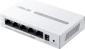 ASUS ExpertWiFi EBP15-5 prievadų GbE išmanusis valdomas PoE+ komutatorius (4 PoE+ prievadai, 60 W, palaiko Power over Ethernet prioritetų nustatymą ir prieigos taškus, IP kameras, VoIP telefonus, centrinį programų valdymą)