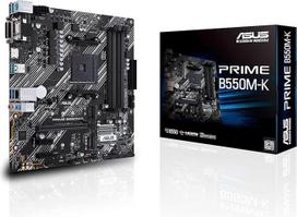 ASUS Prime B550M-K žaidimų pagrindinė plokštė, AM4 lizdas, Micro ATX, "Ryzen", PCIe 4.0, 2 x M.2 lizdai, 6Gb/s SATA, USB 3.2 Gen 2 Type-A