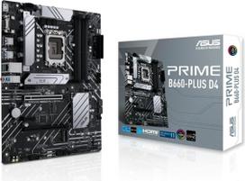 ASUS Prime B660-PLUS D4 Žaidimams skirta pagrindinė plokštė "Intel" lizdas LGA 1700 (Intel B660, ATX, DDR4 atmintis, PCIe 4.0, 3X M.2, "Aura Sync")