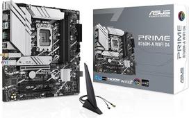 ASUS Prime B760M-A WiFi D4 Gaming pagrindinė plokštė Socket Intel LGA 1700 (Intel B760, mATX, DDR4 atmintis, PCIe 4.0, 2x M.2, WiFi 6, Aura Sync)