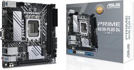ASUS Prime H610I-PLUS D4-CSM pagrindinė plokštė "Intel" LGA 1700 lizdas (Intel H610, Mini-ITX, DDR4 atmintis, PCIe 4.0, 2X M.2, 1GB Ethernet, DisplayPort, HDMI), juoda