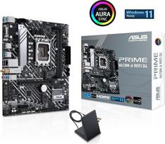 ASUS Prime H610M-A WiFi D4 Pagrindinė plokštė "Intel" lizdas LGA 1700 (Intel H610, mATX, "WiFi 5", DDR4 atmintis, PCIe 4.0, 2X M.2, adresuojama Gen.2 antraštė, "Aura Sync")