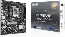 ASUS Prime H610M-E-CSM Pagrindinė plokštė "Intel" LGA 1700 lizdas (Intel H610, mATX, DDR4 atmintis, PCIe 4.0, 2x M.2, COM antraštė, RGB antraštė)