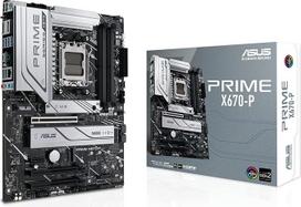 ASUS Prime X670-P žaidimų pagrindinė plokštė AMD AM5 lizdas (Ryzen 7000, ATX, PCIe 5.0, 3x M.2, DDR5 atmintis, USB 3.2 Gen 2x2 Type-C, Aura Sync RGB apšvietimas) 90MB1BU0-M0EAY0