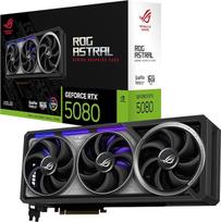 ASUS ROG Astral GeForce RTX 5080 16GB GDDR7 žaidimų vaizdo plokštė (Nvidia GeForce RTX5080, keturi ventiliatoriai, 3.8 lizdo konstrukcija, PCIe 5.0, 2x HDMI 2.1b, 3x DisplayPort 2.1a)