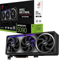 ASUS ROG Astral GeForce RTX 5090 32GB OC Edition GDDR7 BTF žaidimų vaizdo plokštė su keturiais ventiliatoriais ("Nvidia Blackwell FP4" ir DLSS 4, standartinis GC-HPWR adapteris ir BTF pagrindinės plokštės, ROG-ASTRAL-RTX5090-O32G-BTF-GAMING