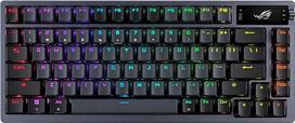 ASUS ROG Azoth pritaikoma belaidė žaidimų klaviatūra 75 klavišai OLED ekranas ROG NX jungiklis Keičiami ROG NX jungikliai Klaviatūros stabilizatoriai PBT klavišų dangteliai RGB apšvietimas Italų kalba