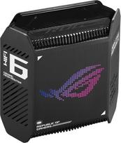 ASUS ROG Rapture GT6 AX10000 trijų juostų žaidimų "Mesh" belaidžio tinklo "WiFi" sistemos kombinuotas maršrutizatorius (pririšimas kaip 4G 5G maršrutizatoriaus pakaitalas, "WiFi 6", iki 270 m² aprėptis, 2,5G prievadas, 160 MHz kanalai, "AIMesh"), juodas