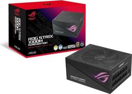ASUS ROG Strix 1000W Gold Aura Edition RGB maitinimo šaltinis (1000 W, "Aura Sync" RGB apšvietimas, 80+ Gold sertifikatas, "Axial-Tech" ventiliatorius, suderinamas su ATX 3.0, pritaikytas PCIe 5.0)