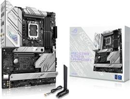 ASUS ROG Strix B760-A Gaming WiFi "Intel B760" (13-osios ir 12-osios kartos) LGA 1700 baltos spalvos ATX pagrindinė plokštė, 12+1 maitinimo lygių, DDR5, PCIe 5.0, "WiFi 6E", USB 3.2 Gen 2 Type-C ir "Aura Sync RGB