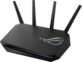 ASUS ROG Strix GS-AX5400 žaidimų kombinuotas maršrutizatorius (pririšimo funkcija kaip 4G ir 5G maršrutizatoriaus pakaitalas, "Ai Mesh WLAN" sistema, "WiFi 6 AX5400", suderinamas su PS5, žaidimų variklis su "Aura RGB", gigabitinis LAN)