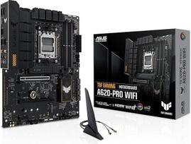 ASUS TUF Gaming A620M-PRO WiFi pagrindinė plokštė AMD A620 lizdas (Ryzen 7000, ATX, DDR5 atmintis, PCIe 4.0, "Wi-Fi 6", USB 3.2 Gen 2, "Aura Sync")
