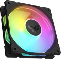 ASUS TUF Gaming TR120 ARGB Standard Blade Black korpuso ventiliatorius (120 mm PWM kompiuterio ventiliatorius, 2000 aps/min, 3,3 mm H2O, 77,4 CFM oro srautas, 16 individualiai adresuojamų RGB šviesos diodų, juodas)