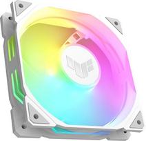 ASUS TUF Gaming TR120 ARGB Standard Blade White korpuso ventiliatorius (120 mm PWM kompiuterio ventiliatorius, 2000 aps/min, 3,3 mm H2O, 77,4 CFM oro srautas, 16 individualiai adresuojamų RGB šviesos diodų, baltos spalvos)