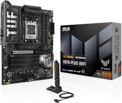 ASUS TUF Gaming X870-PLUS WiFi AMD AM5 X870 ATX pagrindinė plokštė, 16+2+1, 80A SPS maitinimo lygiai, DDR5, PCIe 5.0 Ready, keturi M.2 lizdai, "Wi-Fi 7", 2,5GB LAN, HDMI, USB4 40Gbps, SATA 6Gbps, USB