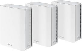ASUS ZenWiFi BT10 Trijuostis "WiFi 7 Smart AiMesh" išplečiamasis maršrutizatorius (6 GHz WLAN, 18Gb/s, aprėptis iki 780 m², 2 x 10G prievadas, užraktas nuo vaikų, VPN), baltas