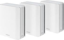 ASUS ZenWiFi BT8 Trijuostis "WiFi 7 Smart AiMesh" išplečiamasis maršrutizatorius, 3 vnt. (6 GHz WLAN, 14Gb/s, aprėptis iki 800 m², du 2,5G prievadai, vaikų valdymas, VPN), baltas