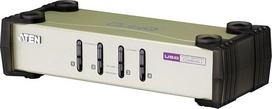 ATEN CS84U 4 prievadų PS2/USB stacionarus KVM jungiklis su 4x pasirinktiniais KVM kabelių rinkiniais - metalinis