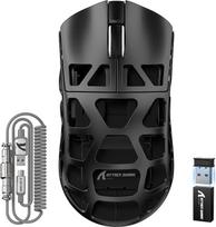ATTACK SHARK R3PRO 46 g itin lengva magnio lydinio pelė, 8000 Hz belaidis apklausos dažnis, 26000 DPI, 2.4G/BT/laidinė žaidimų pelė, "PixArt PAW3395" jutiklis G502, su vyniojamu kabeliu, PC/Mac, juoda