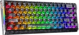 ATTACK SHARK R68 HE 8000Hz anglies pluošto greitojo paleidimo žaidimų klaviatūra, 0,005 mm RT tikslumas, 60 % RGB laidinė Hall efekto magnetinė klaviatūra, Snap Tap, CNC aliuminis, anglies juodos spalvos