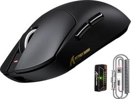 ATTACK SHARK X8 Ultra 8KHz belaidė žaidimų pelė, 55 g, "Nordic52840", PAW3950MAX, 42 KDPI, BT/2.4Ghz / laidinė, vėsi nano danga, skirta didelėms rankoms, 500 mAh, SW ir interneto tvarkyklė (juoda)