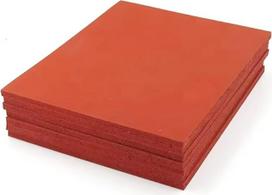 Aukštai temperatūrai atsparus silikoninių putų spaudos kilimėlis 500 x 500 mm - karščiui atsparus pramoninis kilimėlis (1 vnt.) (500 x 500 x 6 mm)
