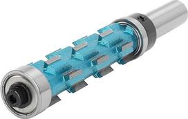 AUNMAS Flush Router Bit Carbide Double Bearing Spiral Tool 1/2 Inch Shank with Multi Blades Design for Woodworking Projects