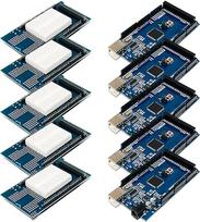AZDelivery 5 x AZ-MEGA2560 plokštės paketas su prototipiniu skydu, suderinamas su AZ-MEGA2560 plokšte ir elektronine knyga