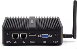BASOARO pramoninis mini kompiuteris be ventiliatoriaus J5005, pramoninis kompiuteris be ventiliatoriaus, 8GB RAM, 128GB SSD, "Gigabit Ethernet", HD VGA dvigubas ekranas, 2 RS232 COM, dviejų dažnių WLAN, BT, "Win 11 Pro
