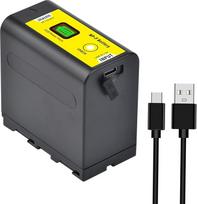 Batmax NP-F970 NP F970 akumuliatorius su C tipo įkrovimo prievadu, suderinamas su "Sony NP-F550/570/750/770/770/930/960/970 Sony DCR-VX2100 DSR-PD170 FDR-AX1 DR-AX2000 HDR-FX1 HDR-FX1 HDR-FX1 HDR-FX1 7