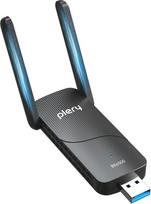BE6500 WLAN lazdelė asmeniniam kompiuteriui "WiFi 7" WiFi lazdelė su trijuose diapazonuose 6G/5G/2.4G, "WiFi" adapteris asmeniniam kompiuteriui su 2 didelio našumo antenomis, USB WLAN lazdelė, suderinama su "Windows 10/11", MLO, 4k-QAM, integruota tvarkyk