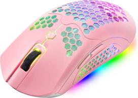 Belaidė / laidinė lengva žaidimų pelė, dviejų režimų įkraunama 800 mAh pelė, PMW3325, 12000 DPI 16 RGB apšvietimas, 69G "Honeycomb" korpuso dizainas, 7 programuojami mygtukai su tvarkykle