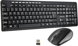 Belaidė klaviatūra ir pelė Ergonomiška 2.4G belaidė plona multimedijos klaviatūra Patogi belaidė optinė pelė Reguliuojamas DPI JK išdėstymas