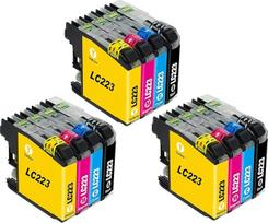Bergsan 12 spausdintuvo kasetės suderinamos su Brother LC223, skirtos MFC-J5320DW DCP-J4120DW MFC-J480DW MFC-J5720DW MFC-J5625DW MFC-J4620DW MFC-J4420DW MFC-J880DW MFC-J4625DW DCP-J562DW MFC-J5620DW
