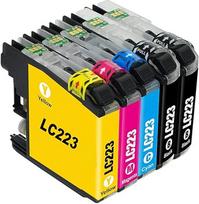Bergsan 5 spausdintuvų kasetės, suderinamos su Brother LC223, skirtos MFC-J5320DW DCP-J4120DW MFC-J480DW MFC-J5720DW MFC-J5625DW MFC-J4620DW MFC-J4420DW MFC-J880DW MFC-J4625DW DCP-J562DW MFC-J5620DW