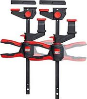 BESSEY EZR360-15SET vienos rankenos stalo spaustuvų rinkinys (2 vnt.), skirtas daugumos gamintojų kreipiamiesiems bėgeliams tvirtinti, tarpas 150 mm, iškyša 60 mm