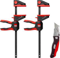 BESSEY Specialus pasiūlymas EZ360SET-A, 2 x Vienos rankos spaustuvas su besisukančia rankena EZ360-30 + 1x DBKPH-EU, Laimi 1 iš 22 BESSEY megztinių