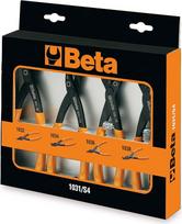 Beta 1031/S4 Sicherungsring Zangen-Set, Zangensatz(4-teiliges Elektrowerkzeug, Elektriker Werkzeug Set, robustes und hochwertiges Tool Set, höchste Qualität), Schwarz / Orange